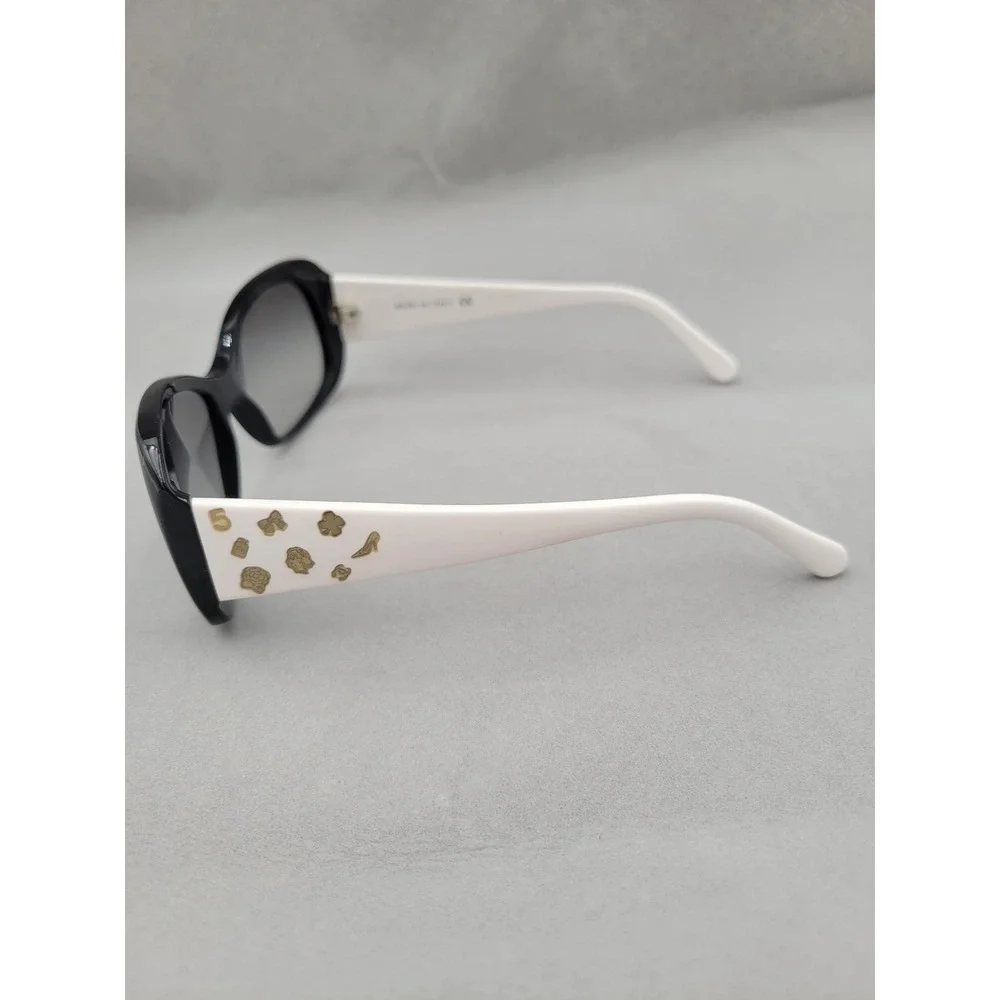 CHANEL‎ 5123 Vintage Icon Charms Bi-Color Sunglasses Y2K Black White box & case